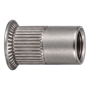 Blindnietmutter Edelstahl A4 M6×16 mm – Kegelkopf, gerändelter Schaft – Karton à 250 Stück