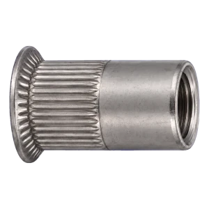 Blindnietmutter Edelstahl A2 M8×19 mm – Senkkopf, gerändelter Schaft – Karton à 250 Stk.