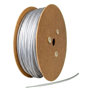 Drahtseil, PVC-ummantelt, verzinkt, Ø 10 mm, transparent, Kern Ø 8,0 mm (6x19) – Meterware
