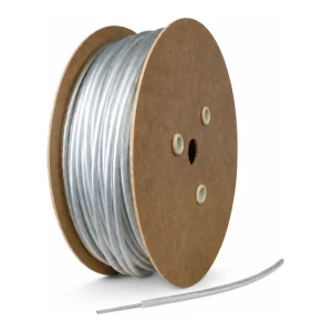 Drahtseil, PVC-ummantelt, verzinkt, Ø5,0 mm – Seil Ø2,5 mm 1×19, Ummantelung transparent – Meterware