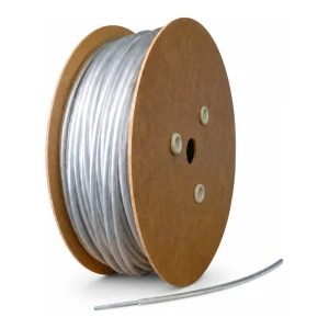 Drahtseil, PVC-ummantelt, verzinkt, Ø8 mm, transparent, Kern Ø5,0 mm (6x7) – Meterware