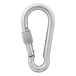 Karabinerhaken mit Schraubverschluss verzinkt 11×120 mm – Sicherungsmutter, DIN 5299 D