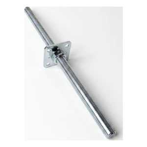 Pfostenträger höhenverstellbar 80×80 mm, Gewinde M24 – Höhe 500 mm, verzinkt