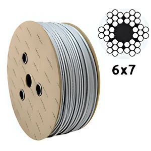 Verzinktes Stahlseil Ø3,0 mm 6×7 mit Faserkern – Verkauf nach Metern
