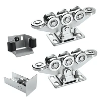 Laufwagen-Paket für freitragende Schiebetore 8-rollig + Zubehör KIT für Schiene 80