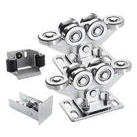 Laufwagen-Paket 80 (6-rollig) + Zubehör KIT für freitragende Schiebetore