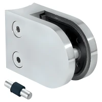 Glashalter 63x45x28 mm Pin, Glas 6-10,76 mm AISI 304 System 42,4 mm Satine