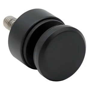 Punkthalter für Glas 6-12 mm fi 30/13/M8x40 AISI 304 flaches System schwarz