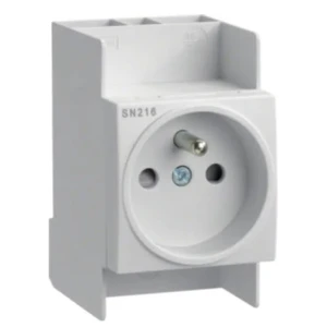 Buchse für Schiene DIN 10-16A 250V Steckbarer Erdungsstift SN216 HAGER