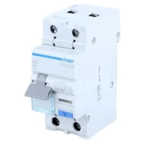 Fehlerstrom-Schutzschalter mit Überstromsegment B 10A 1P+N 6kA 30mA AC Typ ADC910D HAGER