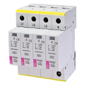 Überspannungs-Ableiter Typ 2 (C) 4P 20kA 1,5kV ETITEC C T2 275/20 4+0 002440395 ETI