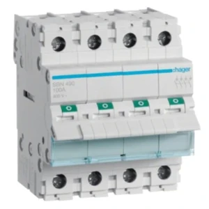 3-Phasen-Lasttrennschalter 4P 100A 400V AC SBN490 Hager
