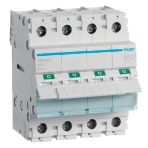 3-Phasen-Lasttrennschalter 4P 63A 400V AC SBN463 Hager