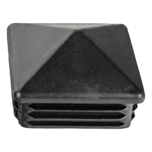Lamellenstopfen quadratisch 15×15 mm, pyramidenförmig, schwarz