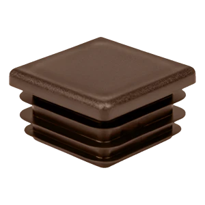 Lamellenstopfen quadratisch 50×50 mm, braun
