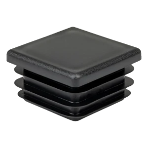 Lamellenstopfen quadratisch 20×20 mm, schwarz