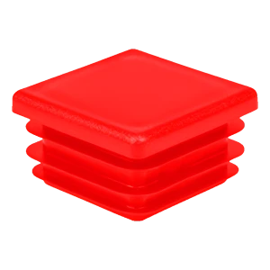 Lamellenstopfen quadratisch 35×35 mm, rot (RAL 3020)