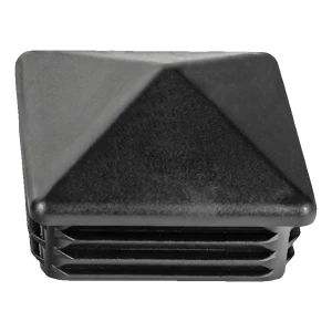 Lamellenstopfen quadratisch 80×80 mm, pyramidenförmig, schwarz