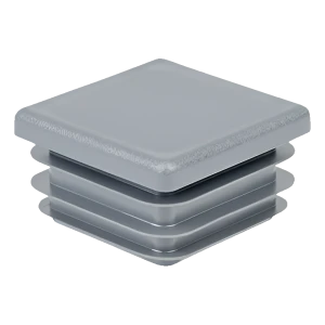 Lamellenstopfen quadratisch 80×80 mm, grau