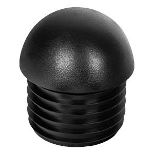 Lamellenstopfen rund, halbrund, 1 1/2", schwarz