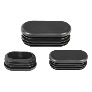 Lamellenstopfen oval 20×40 mm, schwarz