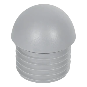 Lamellenstopfen rund, halbrund, Ø 22 mm, grau