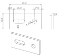 Aluminium-Adapter 40x80x5 PV-07-05 (2)
