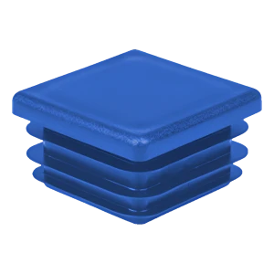 Lamellenstopfen quadratisch 20×20 mm, blau (RAL 5005)