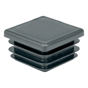 Lamellenstopfen quadratisch 40×40 mm, Anthrazit, Wandstärke 1,2–3,0 mm