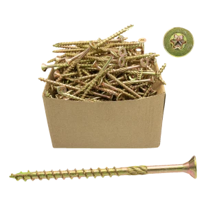 Holzbauschraube Senkkopf verzinkt TX25 4,5×50 mm – Teilgewinde – Packung mit 500 Stück