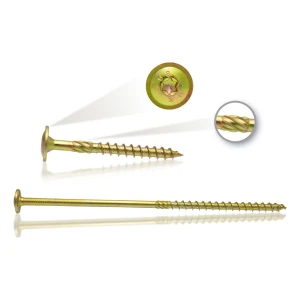 Tellerkopfschraube verzinkt TX40 8,0×180 mm – Teilgewinde – Packung mit 50 Stück