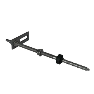 Stockschraube M10x250 und Adapter (Solarbefestiger)