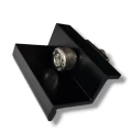 Endklemme 30mm mit Schraube und Einsatz - Schwarz lackiert PV-03-23
