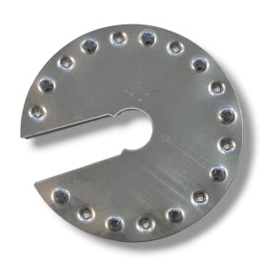 Erdungsplatte Variante IV rund mit Ausschnitt Ø44mm