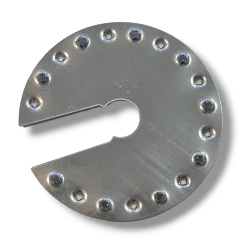 Erdungsplatte Variante IV rund mit Ausschnitt Ø44mm PV-20-04