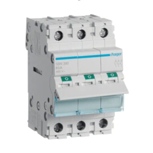 3-Phasen-Lasttrennschalter 3P 100A 400V AC SBN390 HAGER GPV-401-85