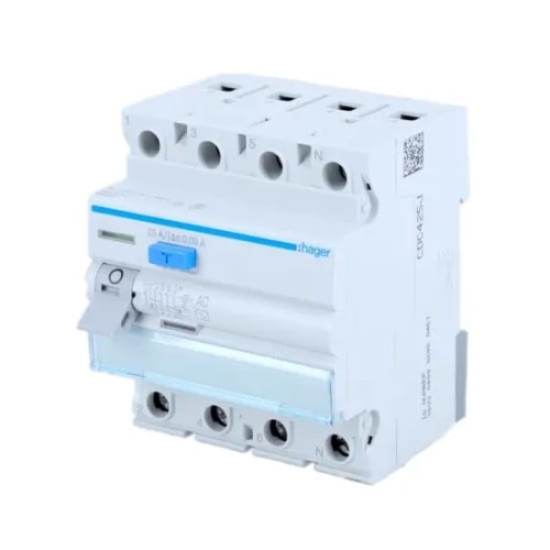 Fehlerstrom-Schutzschalter 3P+N 63A 30mA typ AC CDC463J HAGER GPV-401-107