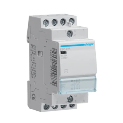 Modulares Schütz 230V AC 4NO 25A ESC425 HAGER GPV-401-111