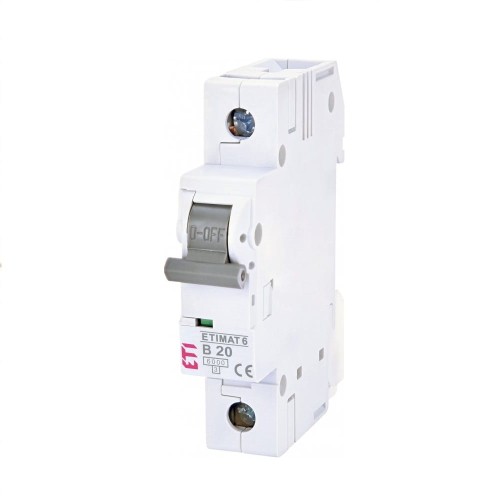 Überstrom-Schutzschalter B 20A 1P 6kA ETIMAT6 002111517 ETI GPV-401-126