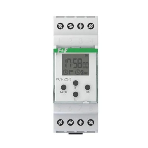 Zeitschaltuhr PCZ-526,32x1P I=2x16A 24÷264V AC/DC 2 Module PCZ-526.3 F&F GPV-401-166