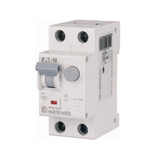 Fehlerstrom-Schutzschalter mit Überstromschutzeinrichtung B 16A 1P+N 6kA 30mA typ AC HNB-B16/1N/003 xPole Home 195121 EATON GPV-401-175