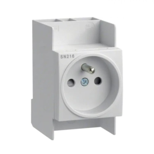 Buchse für Schiene DIN 10-16A 250V Steckbarer Erdungsstift SN216 HAGER GPV-401-193