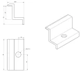 Endklemme H30 Aluminium 6060 Bohrung M8 lackiert PV-03-30 (3)