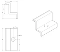 Endklemme H32 Aluminium 6060 Bohrung M8 lackiert PV-03-31 (3)