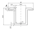 Mittelklemme H24 Aluminium 6060 Bohrung M8 Lackiert PV-04-15 (3)