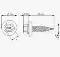Blechschaubenschraube 6,0X25 rostfrei (Bi-Metall) GPV-14-01 (3)