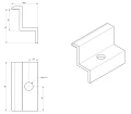 Endklemme - M8 Loch - Aluminium 6060 - H35 Eloxiert PV-03-06 (3)