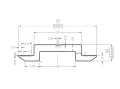 Zentralklemme - Loch M8 - Aluminium 6060 - H8 PV-04-03 (2)