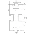 Aluminiumprofil für Sechskantschrauben 665cm 80x40 PV-01-22 (2)