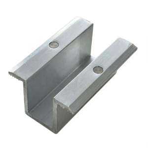 Mittelklemme H25 L50 blank mit Erdungsstift